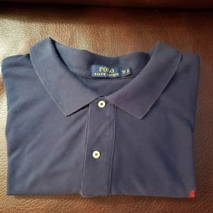 Polo Ralph Lauren Shirt Mens 5XB Big Navy Blue Short Sleeve Pony Logo